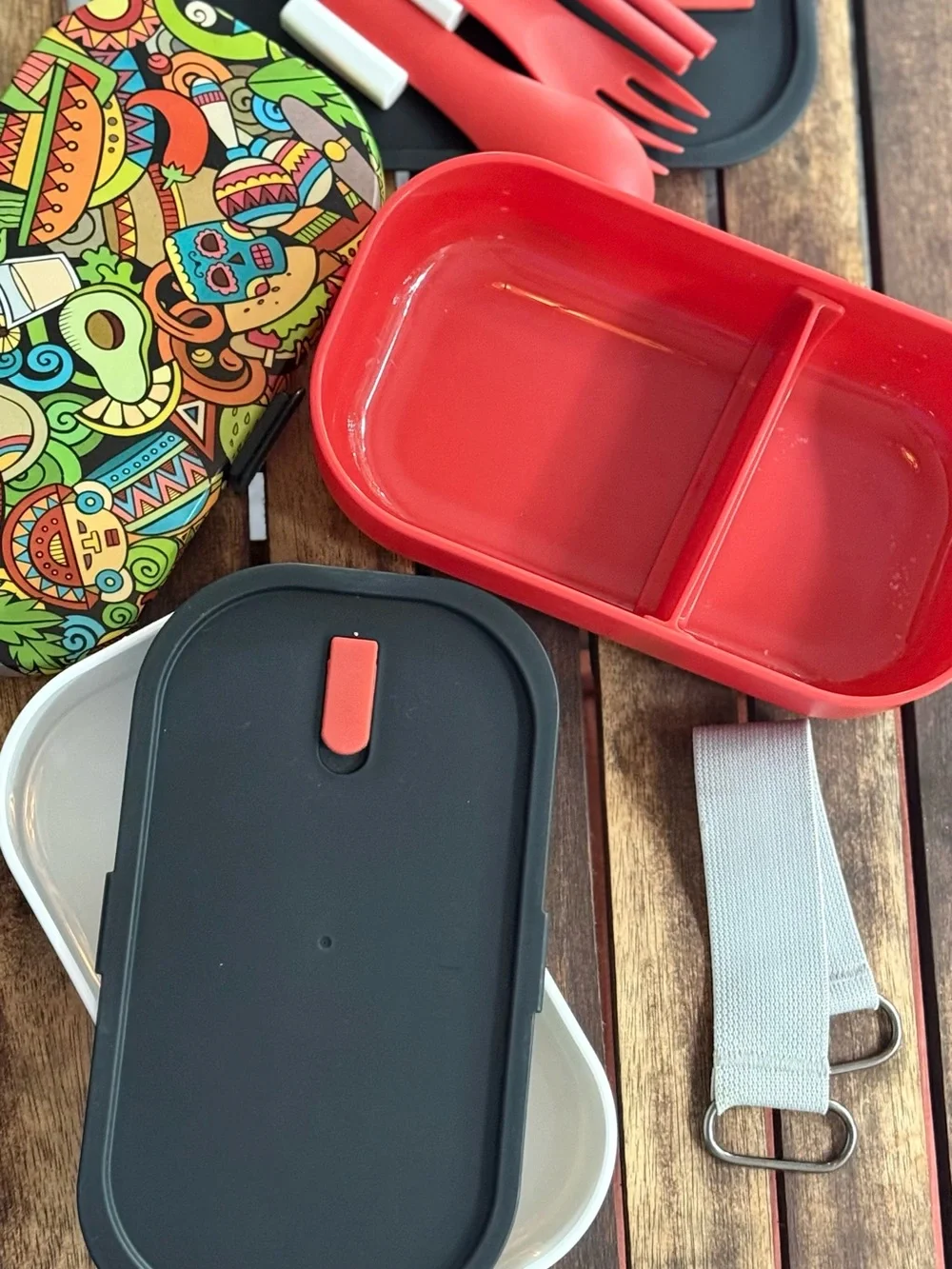 Bento Box Lunch Container with Compartments, Microwave & Dishwasher Safe